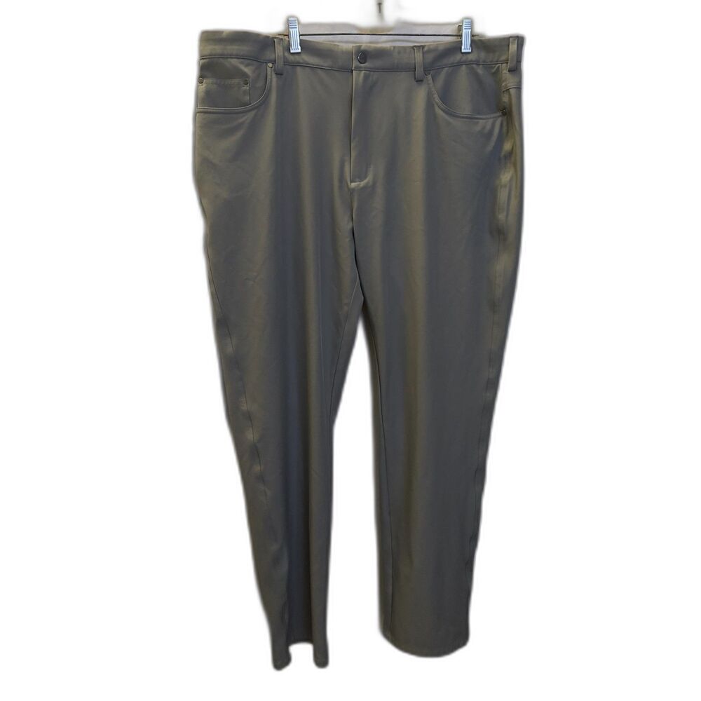 Greg Norman Men’s Golf Pants 40x32 Gray Stretch Performance 5-Pocket